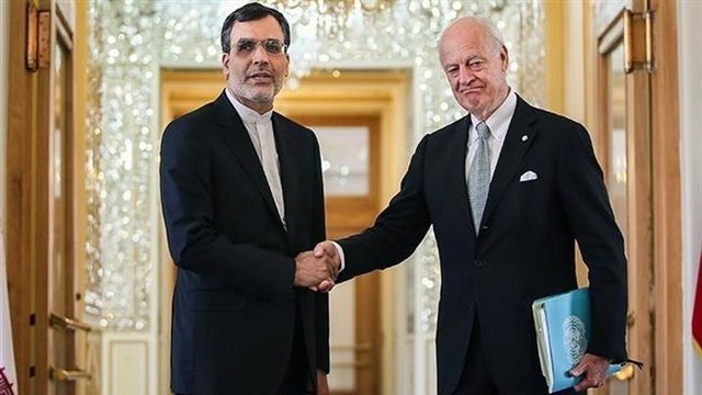 De Mistura, Iran envoy meet ahead of Astana meeting