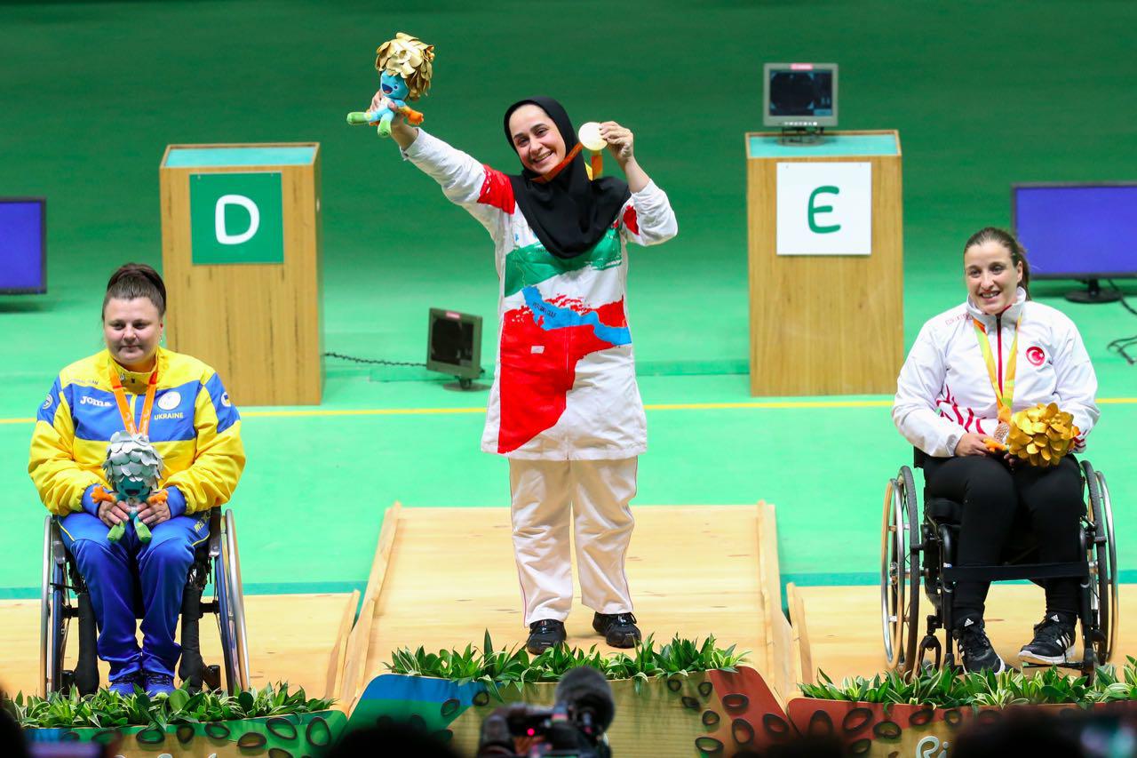 Iranian female shooter wins gold medal in 2016 Rio Paralympics