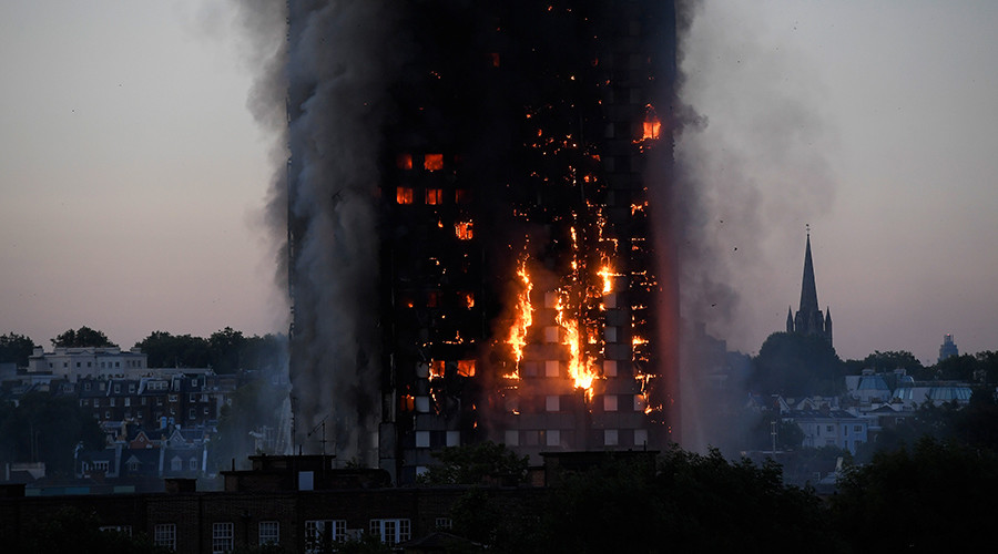 At least 30 injured after huge fire engulfs 27-story London tower block