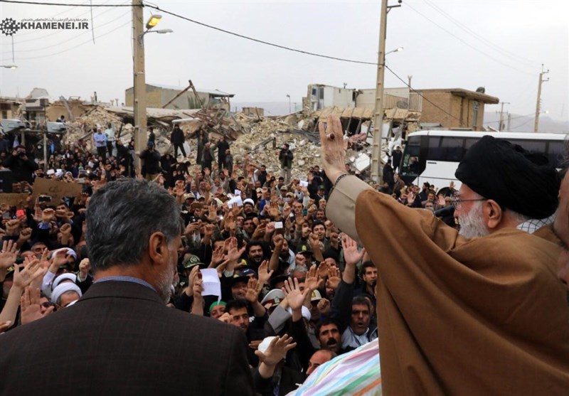 Iran's Leader visits quake-hit border province