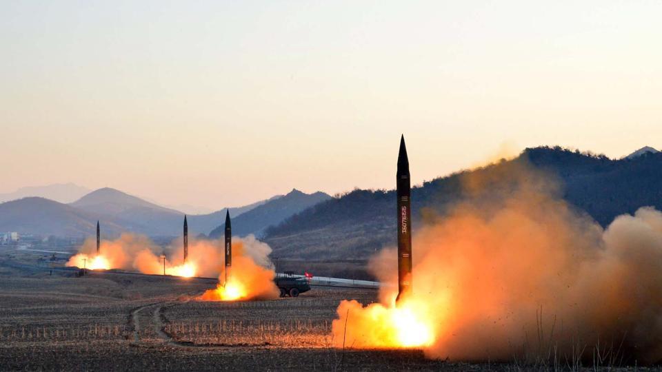 North Korea test-fires missile into sea ahead of Trump-Xi summit