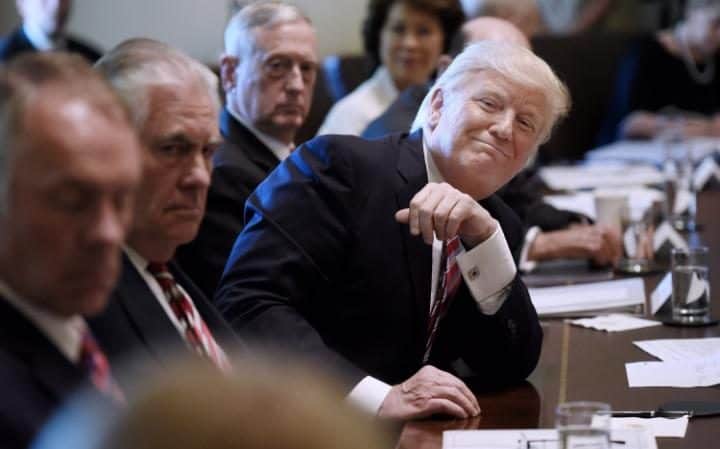 At Trump's Cabinet meeting, flattery is flavor of the day