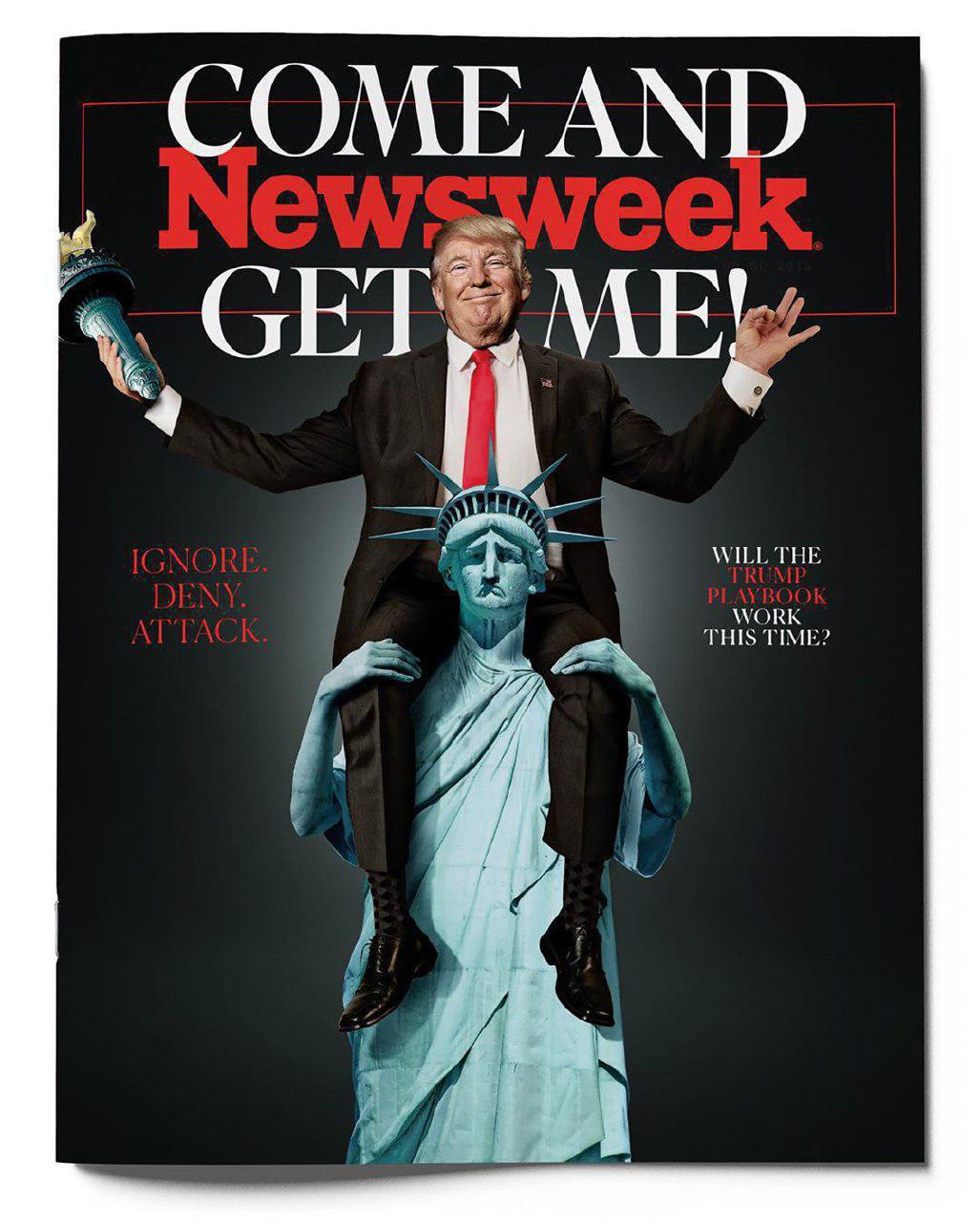 جلد نشریه نیوزویک درباره استیضاح ترامپ +عکس