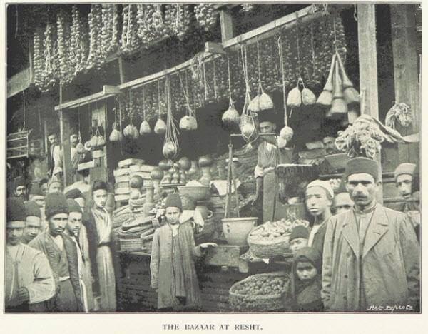 بازار رشت در دوره قاجاریه +عکس