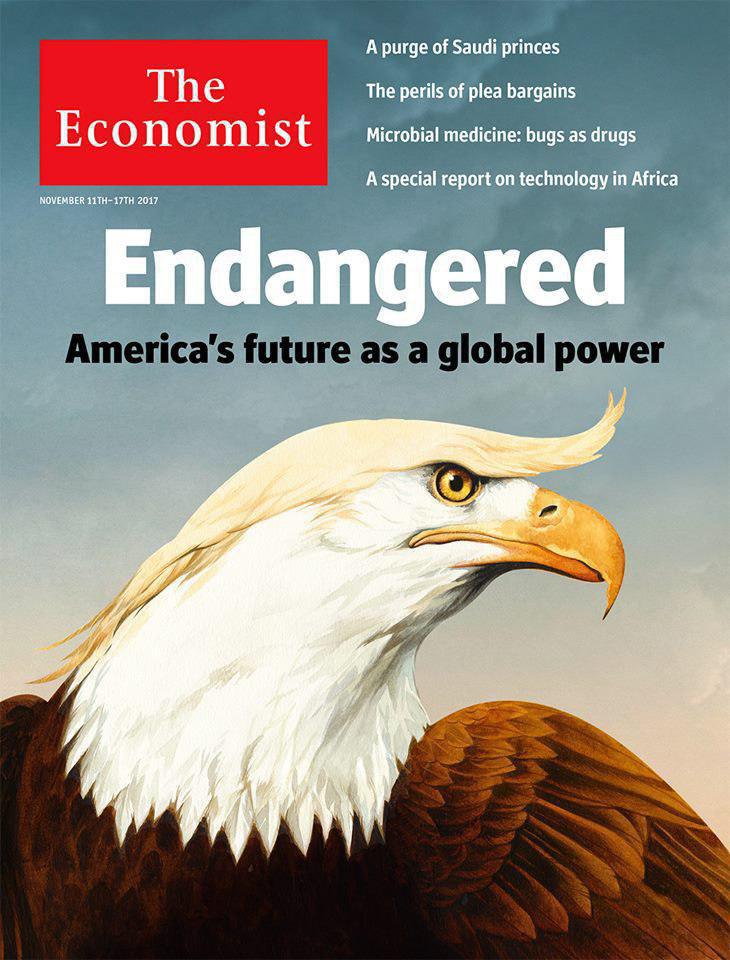 به‌ خطر افتادن آینده آمریکا بر جلد نشریه اکونومیست +عکس