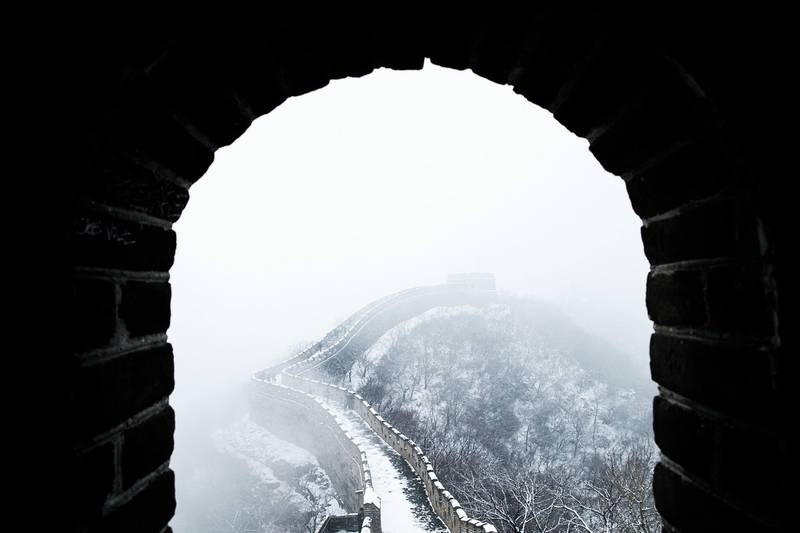 دیوار چین سفیدپوش شد +تصاویر