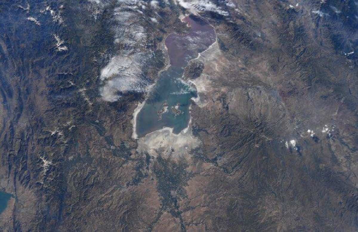 دریاچه ارومیه⁩ از چشم انداز ایستگاه فضایی +عکس