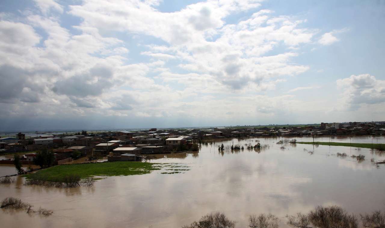 تصاویر هوایی از آخرین وضعیت مناطق سیل زده گلستان