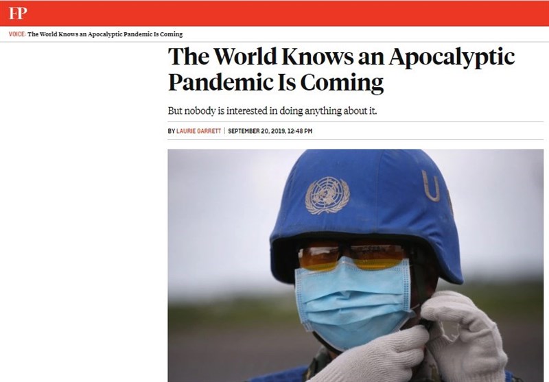 گزارش ۷ماه پیش "فارن پالیسی" از تهدید جهانی یک بیماری مهلک!