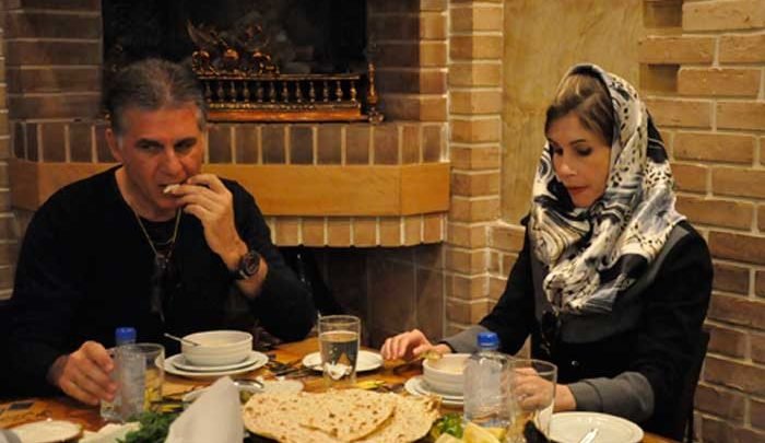 کی‌روش و همسرش در یک رستوران ایرانی +عکس