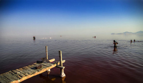 لجن‌درمانی در دریاچه ارومیه  +تصاویر
