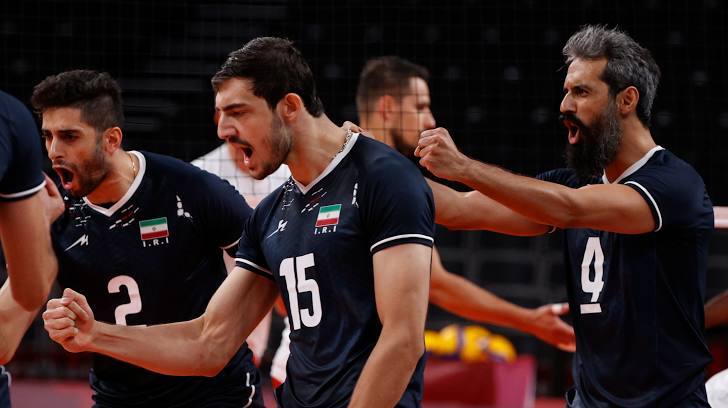 تیم ملی والیبال ایران در اولین دیدار المپیک توکیو ۲۰۲۰ پیروز شد