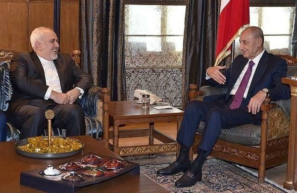 دیدار ظریف با رییس مجلس لبنان