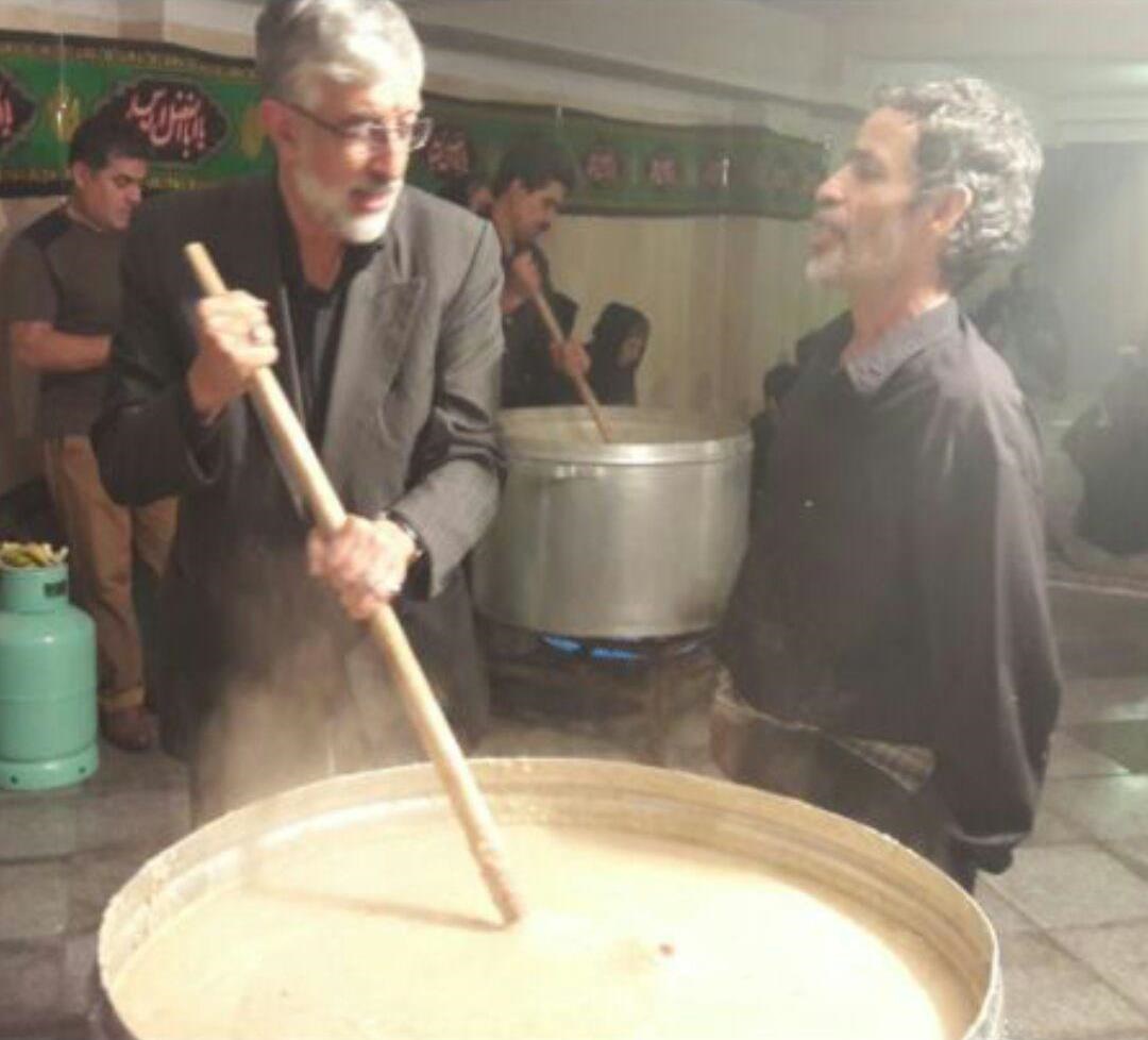 حداد عادل در مراسم حلیم‌پزان+ عکس