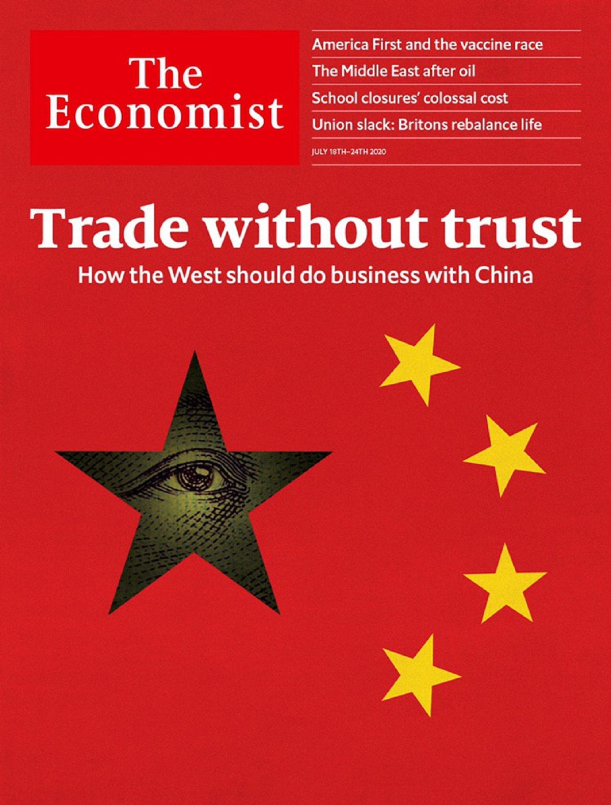 مشکل در تجارت چین و غرب روی جلد اکونومیست