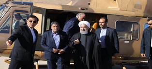 بازدید رییس‌جمهور از مناطق زلزله‌زده استان کرمان