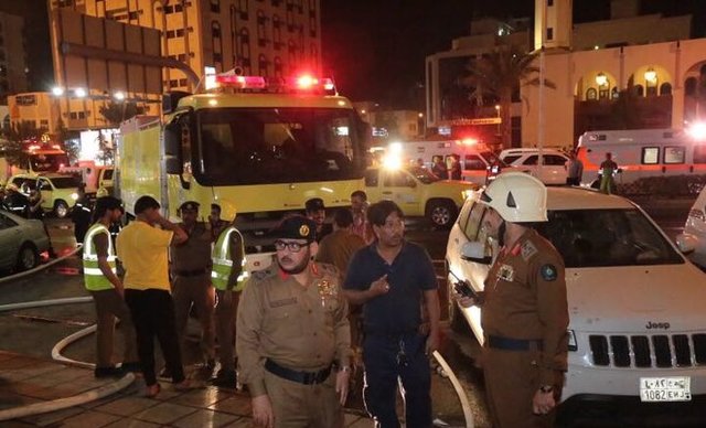وقوع آتش‌سوزی در هتلی در مکه