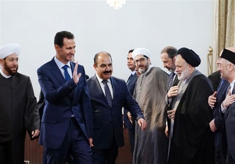 بشار اسد در مراسم میلاد پیامبر +عکس