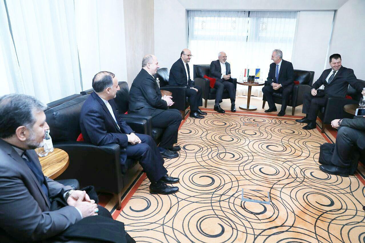 دیدار ظریف با اعضای شورای ریاست‌جمهوری بوسنی