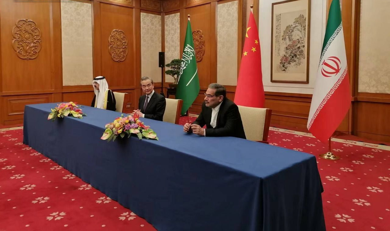 مراسم امضای بیانیه توافق جمهوری اسلامی و عربستان سعودی برای از سرگیری روابط دو جانبه در پکن + عکس و فیلم