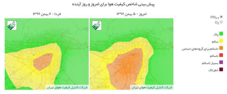 هوای تهران سالم‌تر می‌شود