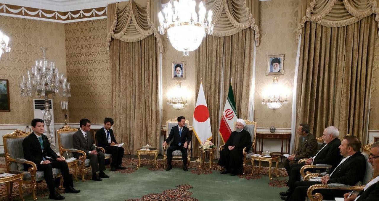 دیدار رئیس‌جمهوری اسلامی ایران و نخست وزیر ژاپن +فیلم