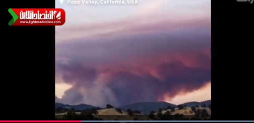 تایم لپس آتش سوزی کالیفرنیا +فیلم
