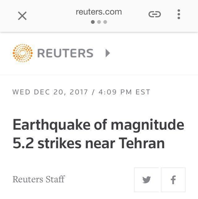 بازتاب زلزله تهران در رسانه‌های خارجی