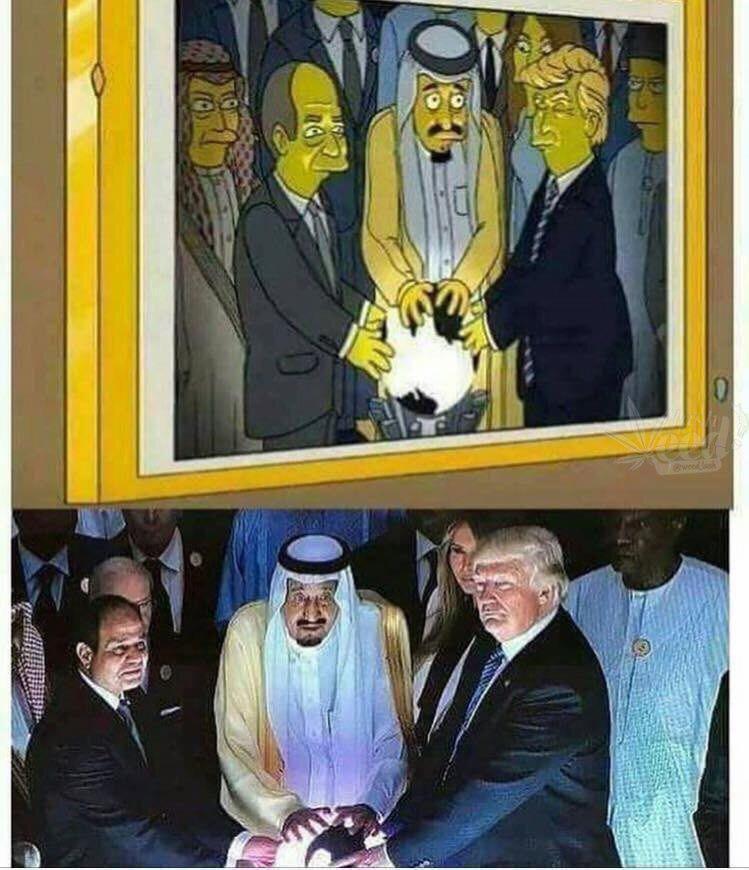 اتحاد عربستان با ترامپ در کارتون سیمپسون‌ها +عکس