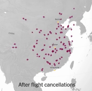 توقف پرواز هزاران هواپیما در چین +فیلم