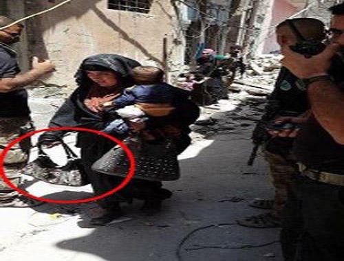 عملیات انتحاری زن داعشی با کودکی در آغوش +عکس