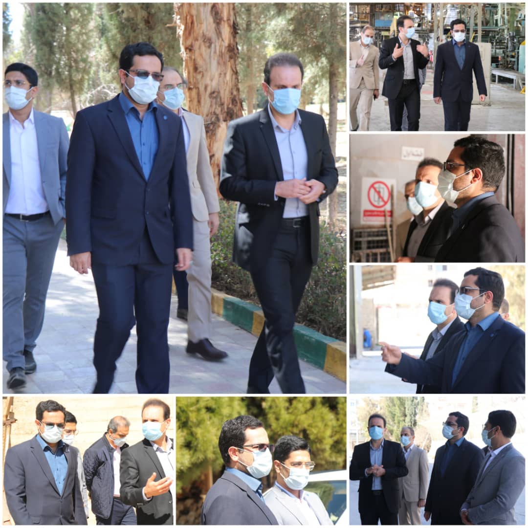 مصطفی زه تابیان قائم مقام شستا از شرکت پشم شیشه ایران بازید بعمل آورد