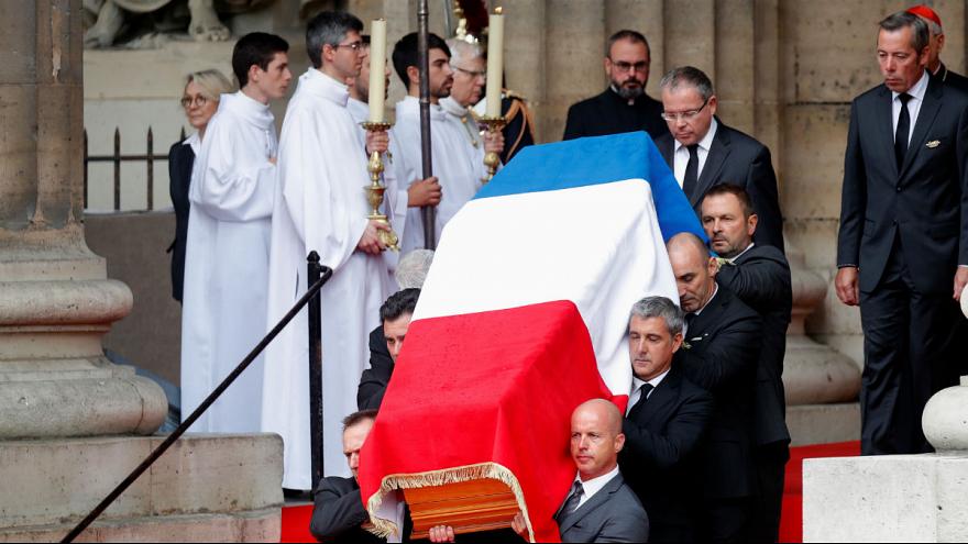 مراسم خاکسپاری ژاک شیراک با حضور رهبران جهان +فیلم