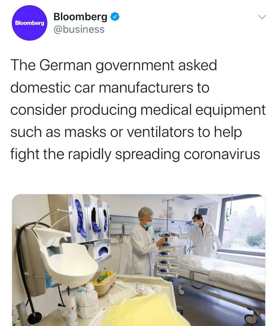 درخواست امداد دولت آلمان از خودروسازان