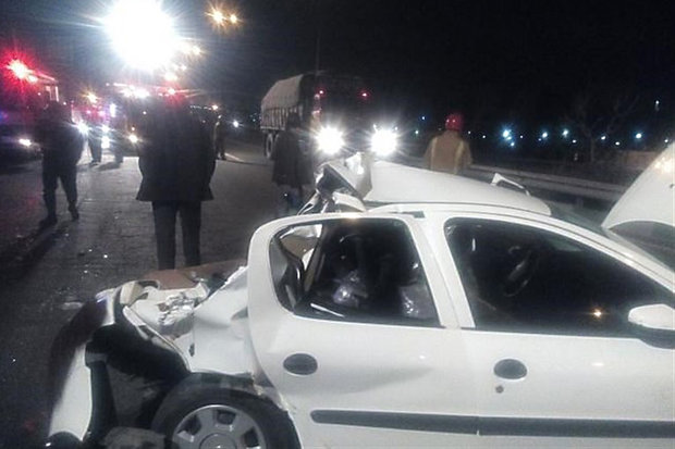 ۳ کشته بر اثر تصادف در جاده ساوه  +عکس