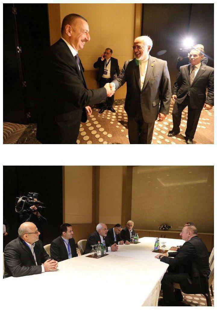 دیدار ظریف با رییس‌جمهور آذربایجان +عکس