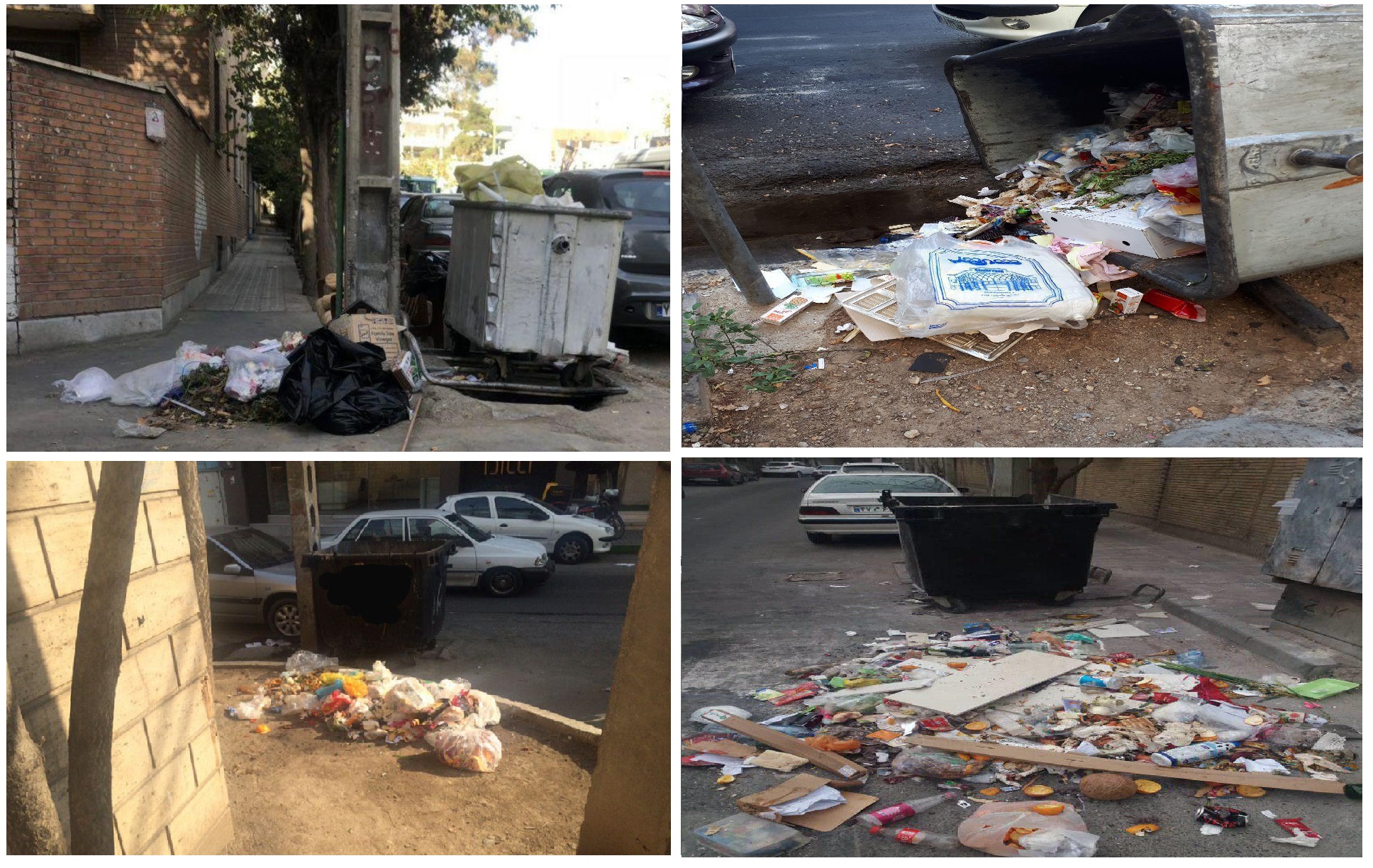 توضیح شهرداری منطقه1 تهران در خصوص وضعیت سطل‌های زباله