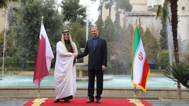 دیدار امیرعبداللهیان و وزیرخارجه قطر در تهران + فیلم