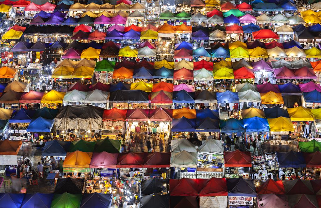 چادرهای رنگی در تایلند +عکس