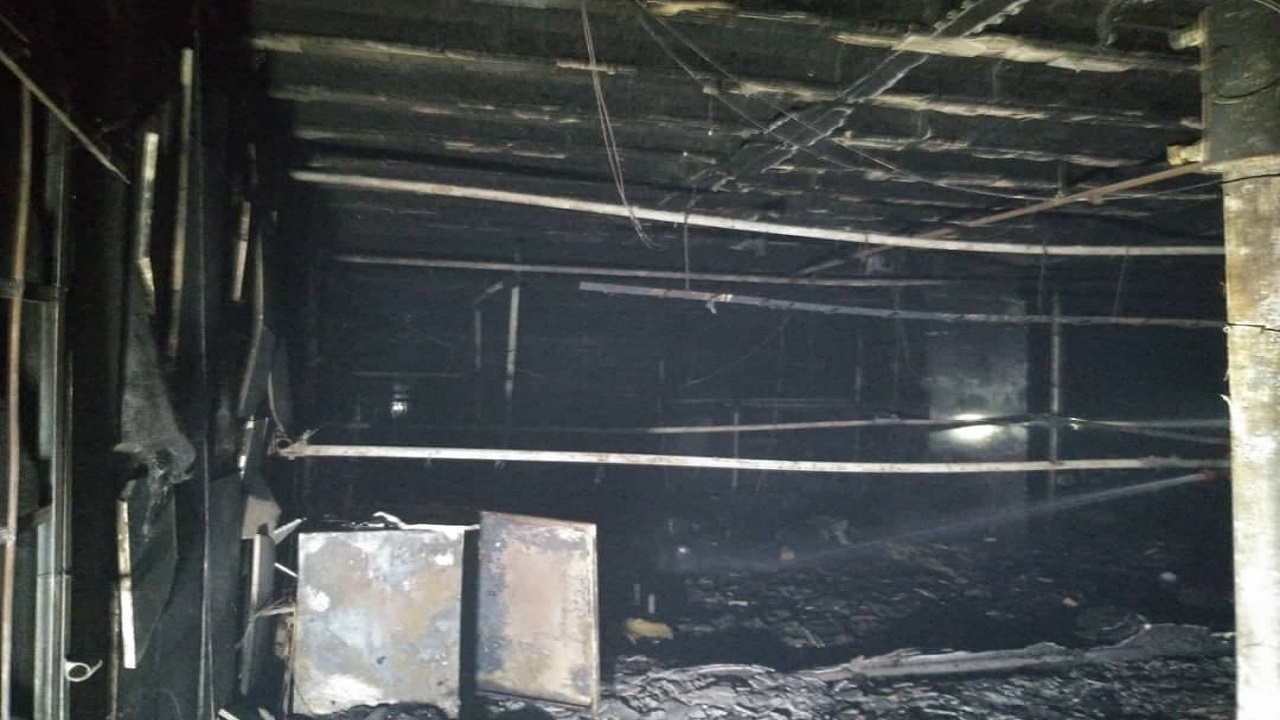 جان باختن یک کارگر در حادثه آتش سوزی خیابان آجودانیه