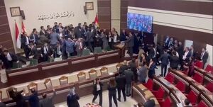 کتک‌کاری نمایندگان پارلمان اقلیم کردستان عراق + فیلم
