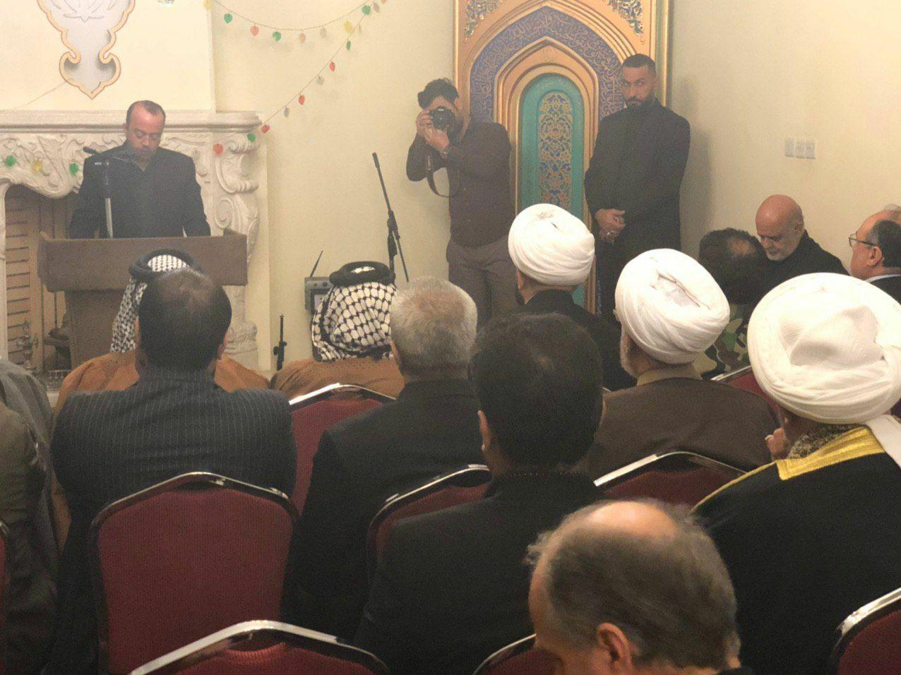 مراسم بزرگداشت سردار سلیمانی در سفارت ایران در بغداد +عکس