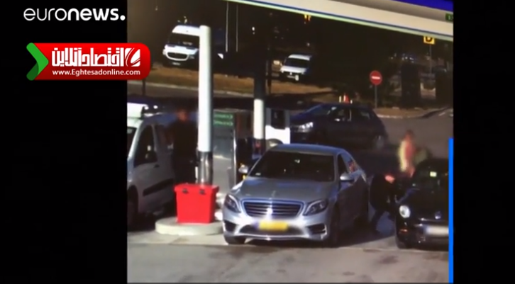 سرقت خودرو از پمپ بنزین در فرانسه +فیلم