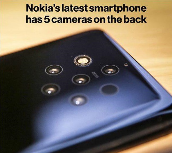 جدیدترین گوشی نوکیا با پنج دوربین!