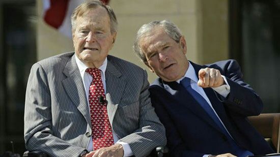 جورج بوش پدر در بیمارستان بستری شد +عکس