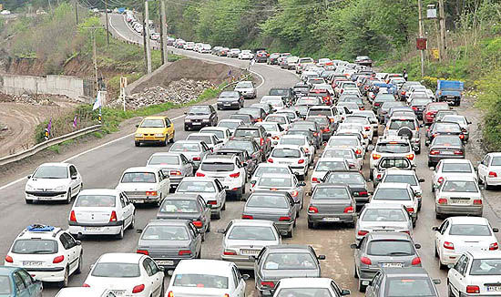 ترافیک سنگین در ‌محور کندوان و‌ آزادراه قزوین-کرج-تهران
