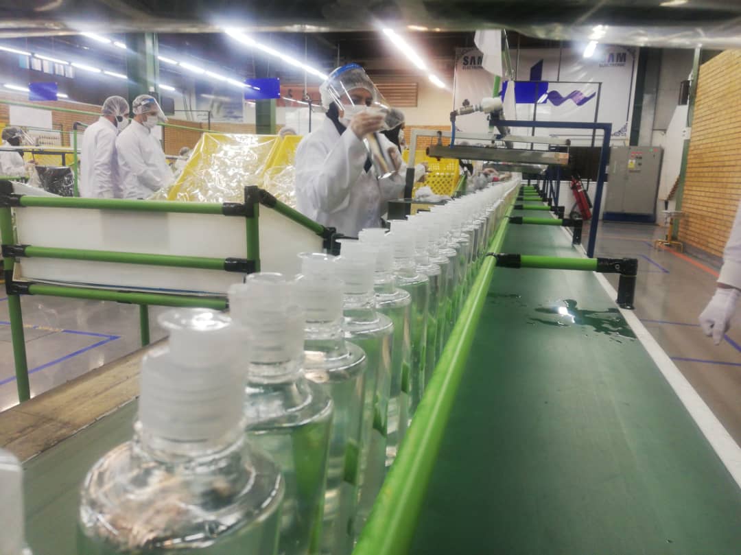 راه‌اندازی خط تولید ضدعفونی‌کننده در کارخانه لوازم خانگی