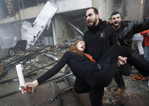 (تصاویر) انفجار تروریستی در "ضایجه" بیروت