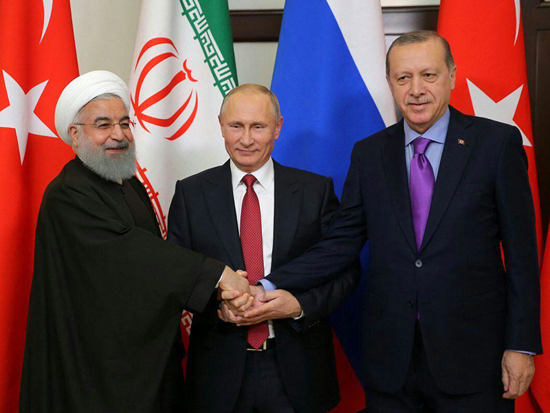 دیدار اردوغان با روحانی و پوتین در آنکارا