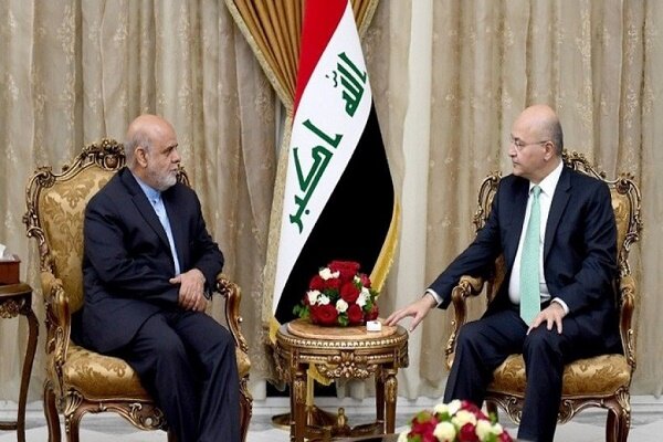 دیدار سفیر ایران در بغداد با رئیس‌جمهور عراق
